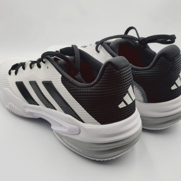 Mens Size 13 Adidas Tennis Shoes Barricade 13M Mesh Lace Up White Black IF0465 main image 4